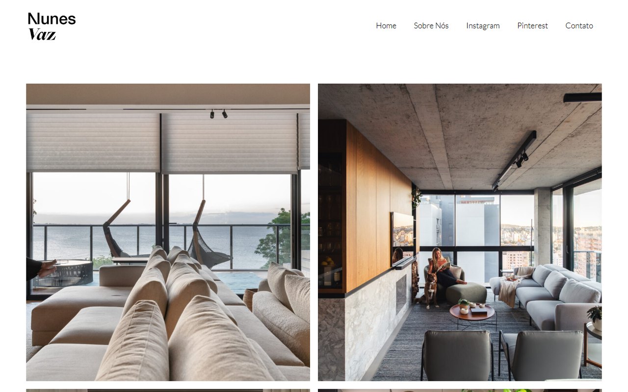 Site da NunesVaz Arquitetura